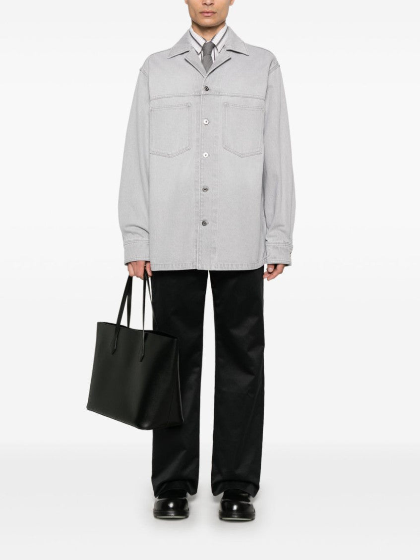 Grey Washed Denim Shirt 2