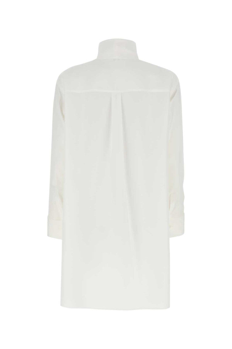 Ivory Crepe Oversize Blouse 2