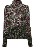 Multicolor Jersey turtleneck sweater 1