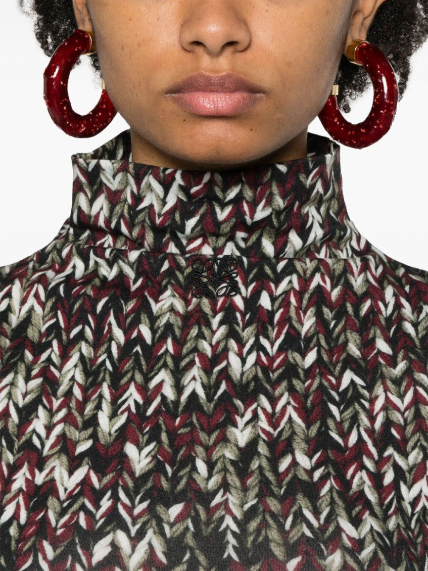 Multicolor Jersey turtleneck sweater 2