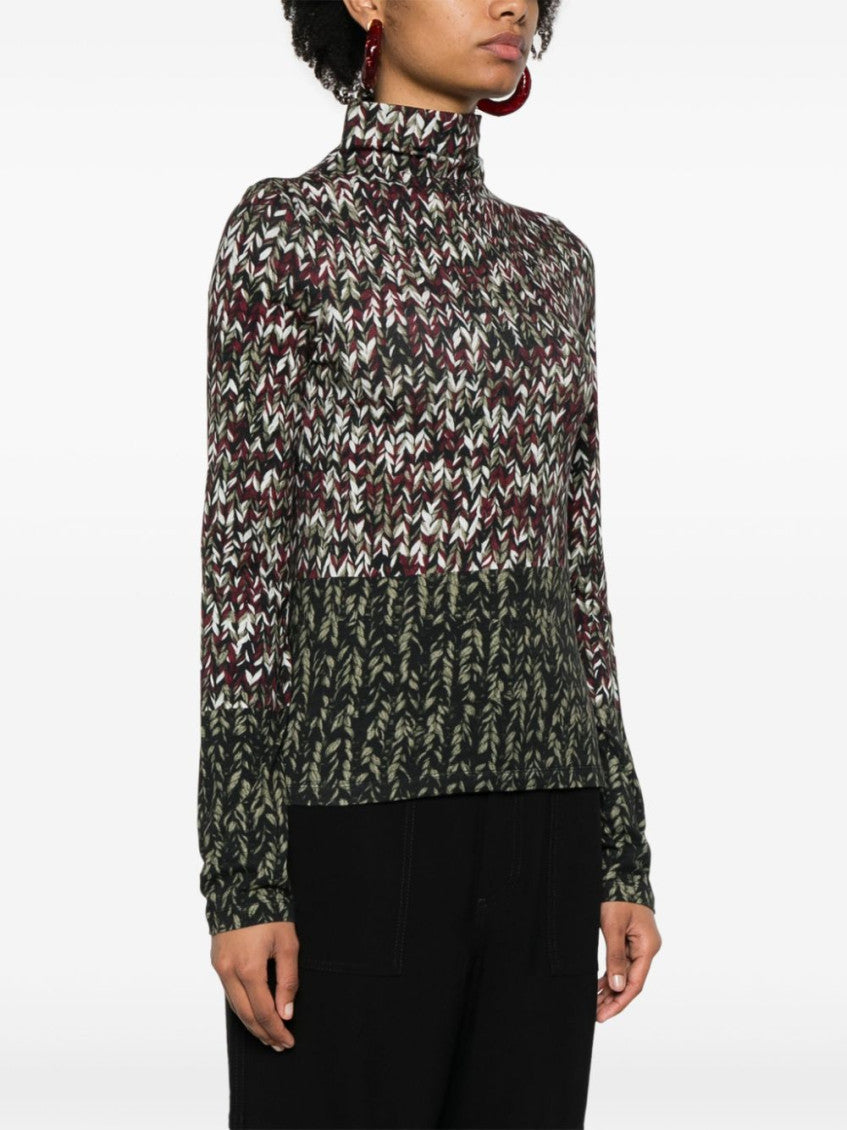 Multicolor Jersey turtleneck sweater 3