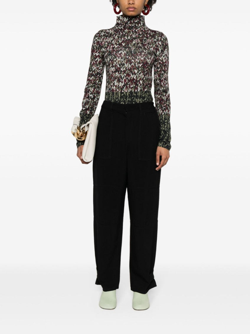 Multicolor Jersey turtleneck sweater 4