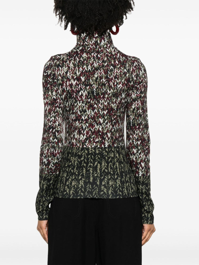 Multicolor Jersey turtleneck sweater 5