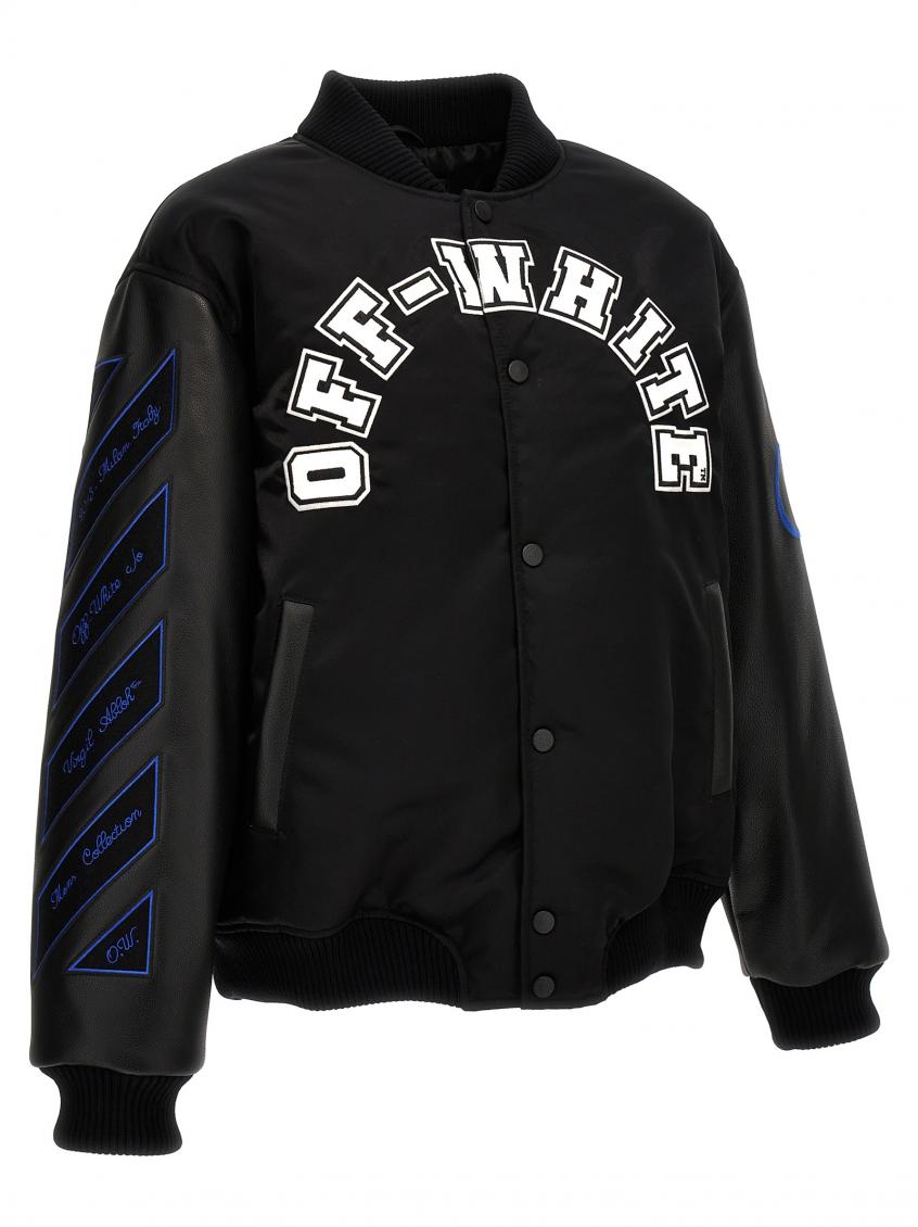 Black Baseball Bomber Jacket 4