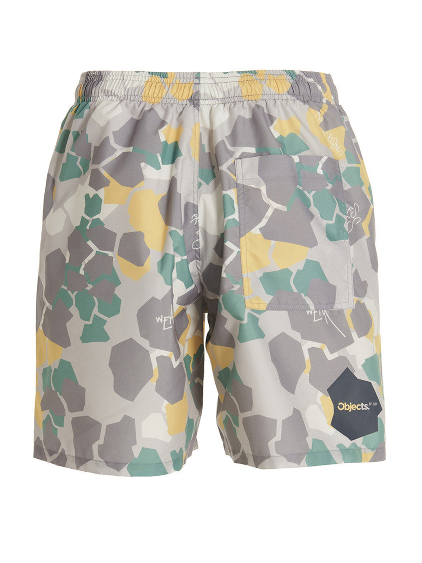 Multicolor Printed Beach Shorts 2