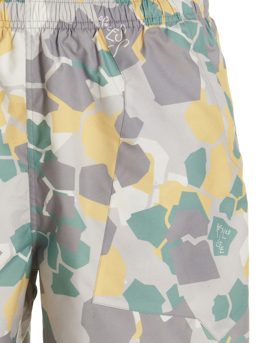 Multicolor Printed Beach Shorts 3