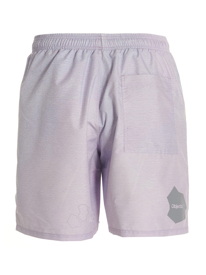 Purple Printed Beach Shorts 2