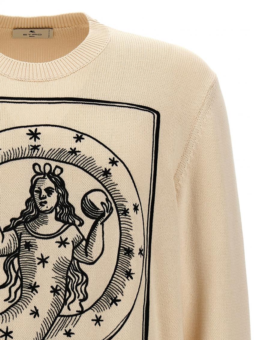 Beige Logo Embroidery Sweater 4