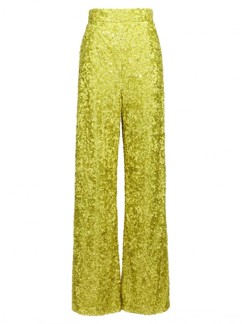 Green All-over Sequin Pants 2