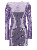 Light Purple Sequin Mini Dress 1