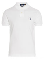 White Logo Embroidery Polo 1