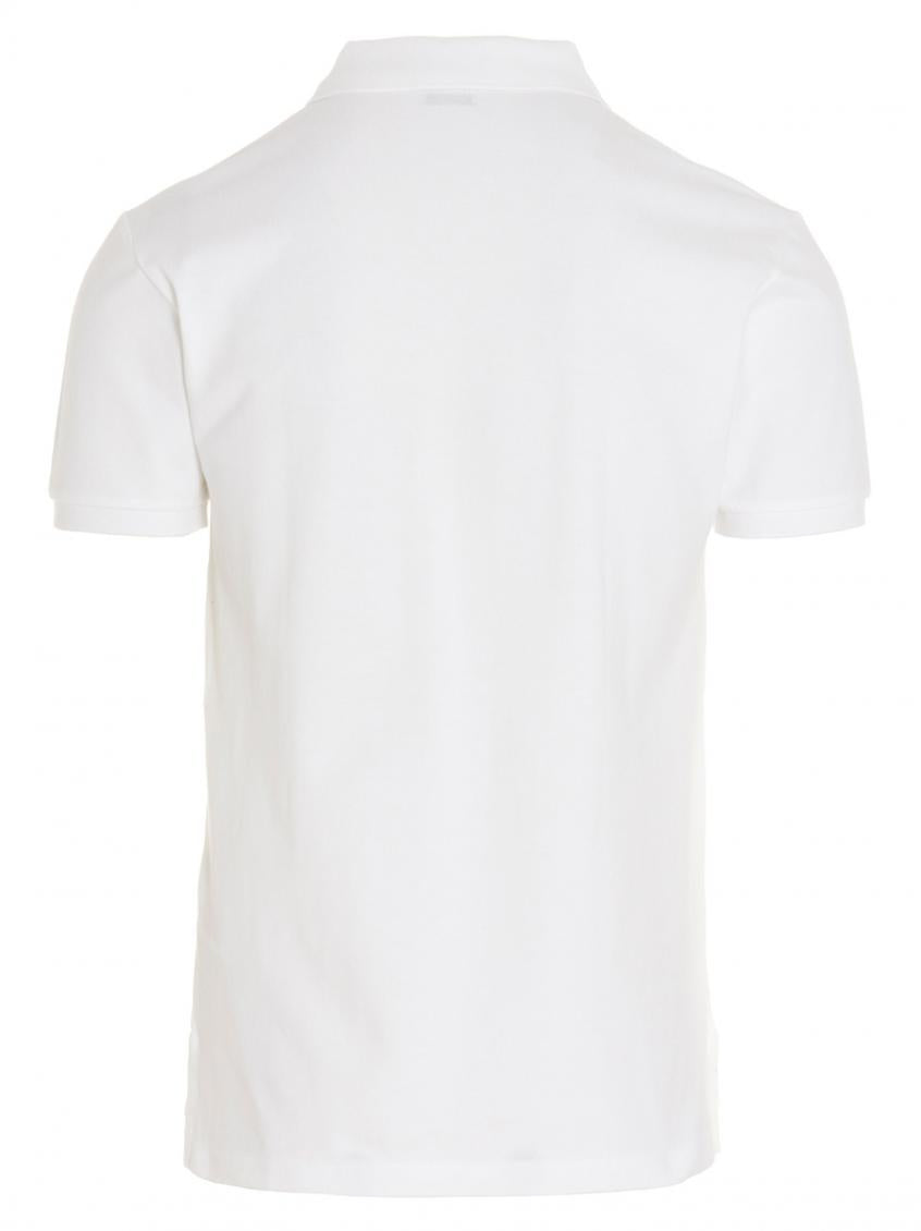 White Logo Embroidery Polo 3