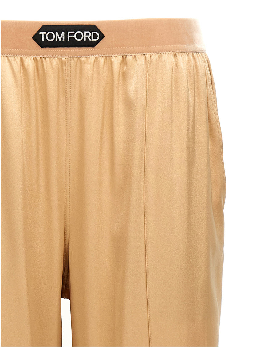 Beige Silk pants 3