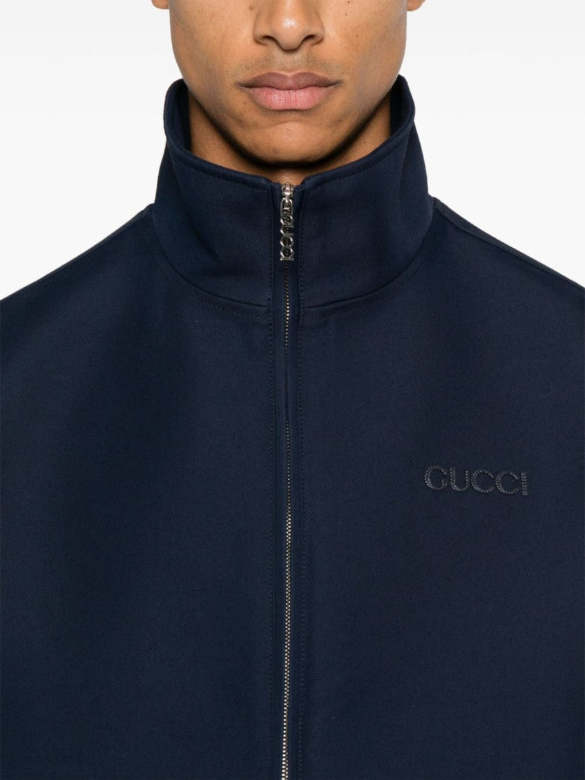 Dark Blue Embroidered Jacket 2