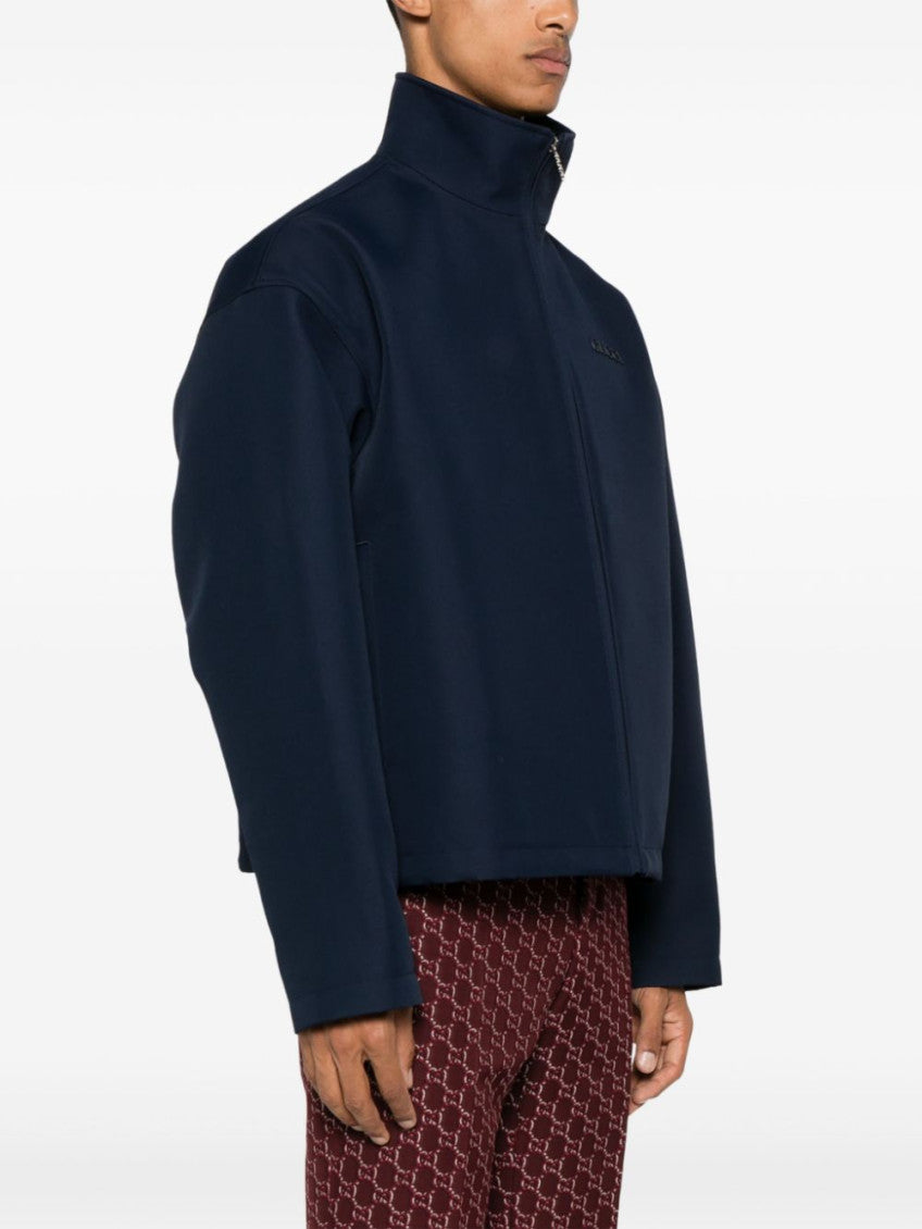 Dark Blue Embroidered Jacket 3