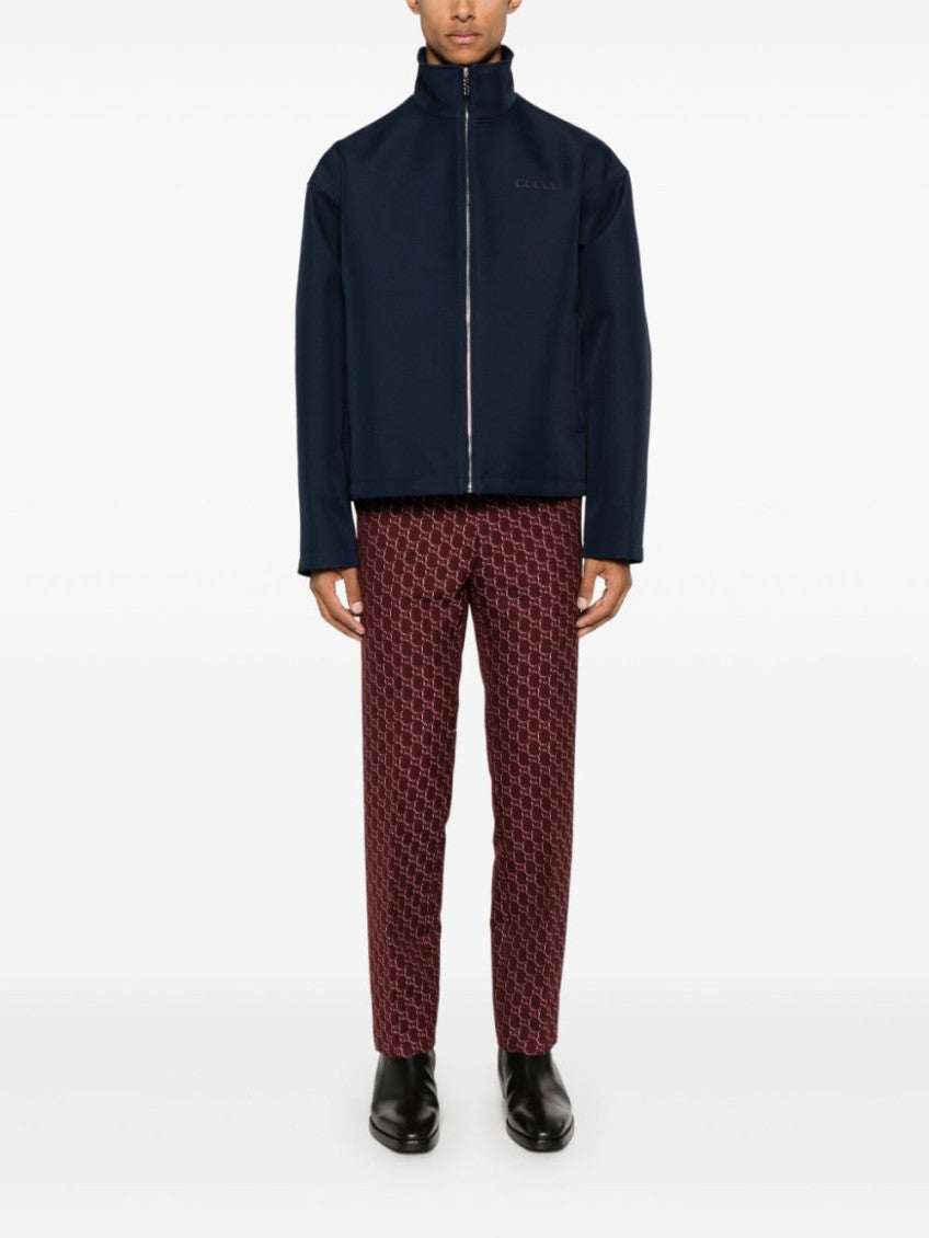 Dark Blue Embroidered Jacket 4