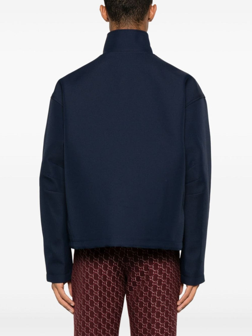Dark Blue Embroidered Jacket 5