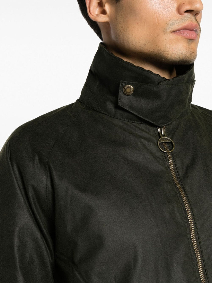Dark Green Short Bedale Wax Jacket 2