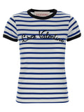 Blue Striped Cotton T-shirt 1