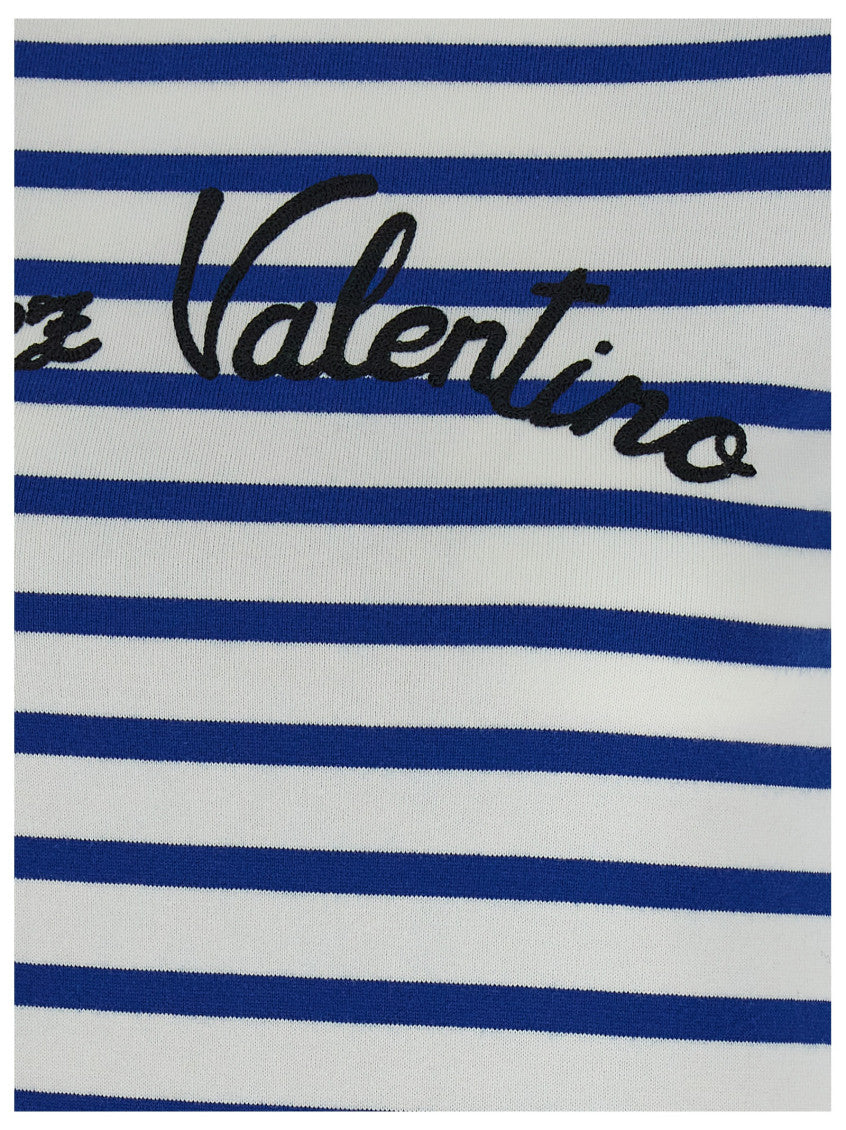 Blue Striped Cotton T-shirt 4