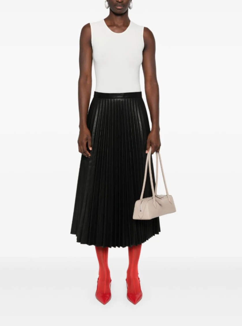 Off White Sleeveless Jersey Bodysuit 2