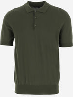 Green Pleyne Knitted Cotton Polo Shirt 1
