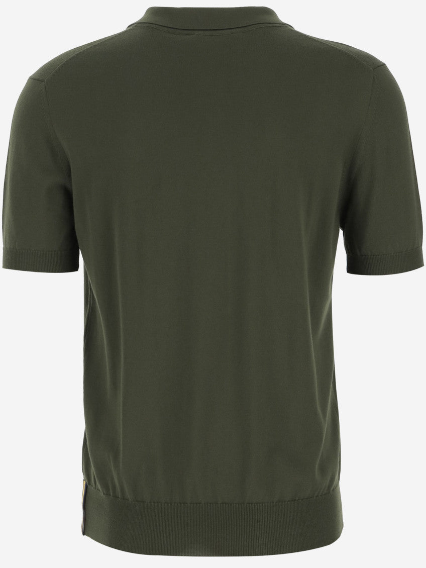 Green Pleyne Knitted Cotton Polo Shirt 2