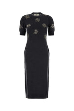 Charcoal stretch wool dress  1