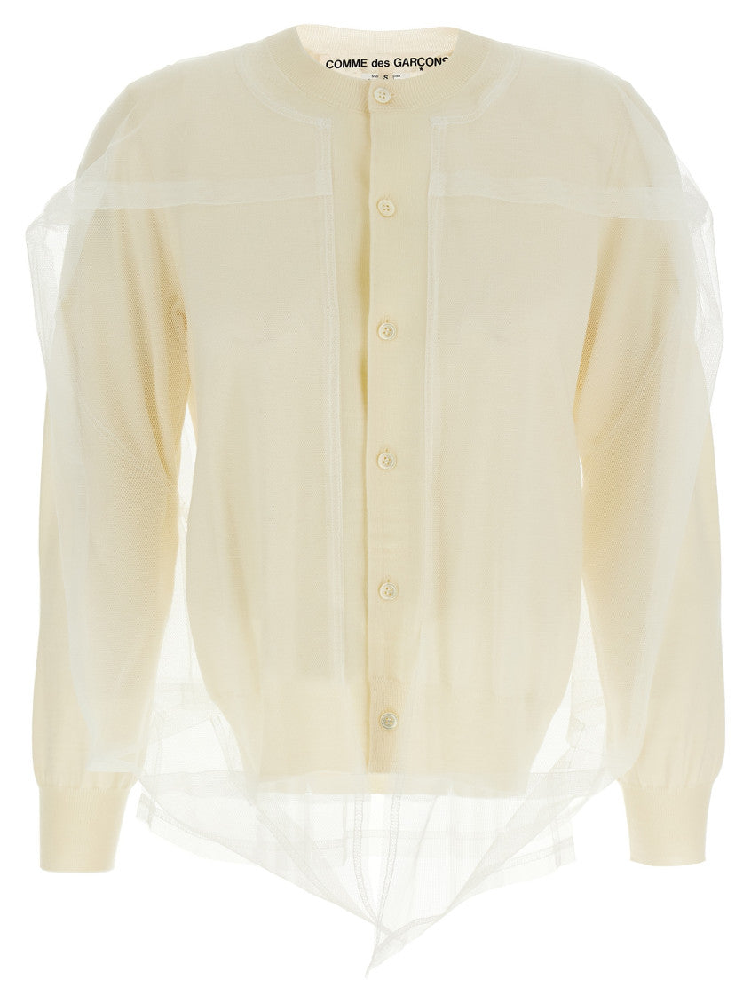 White Tulle cardigan 1