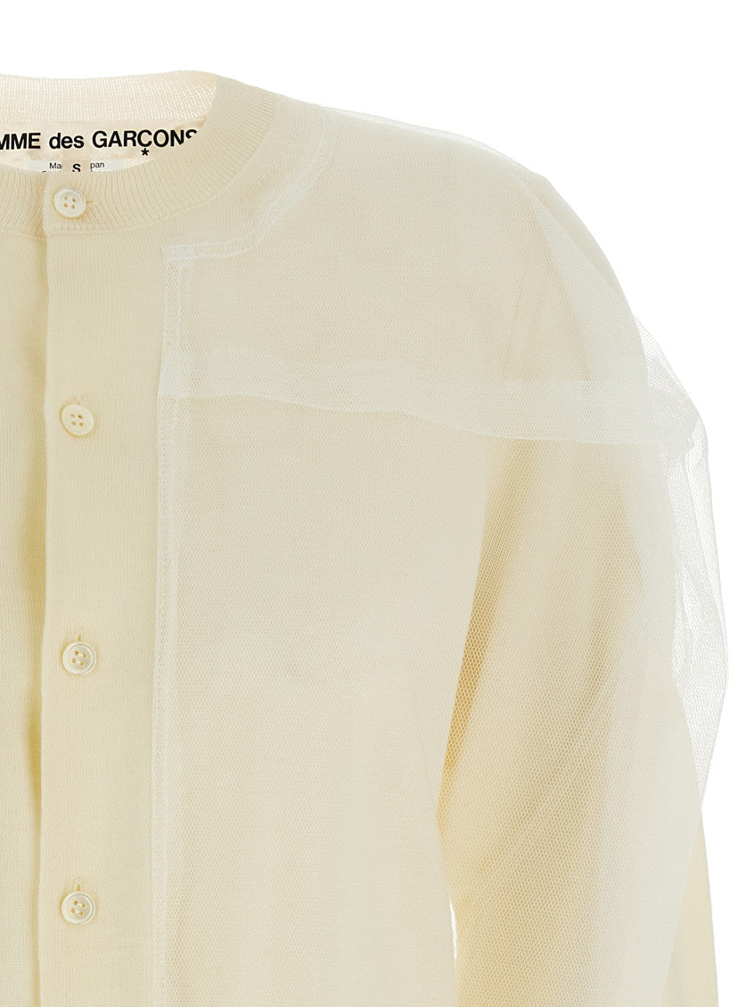 White Tulle cardigan 3