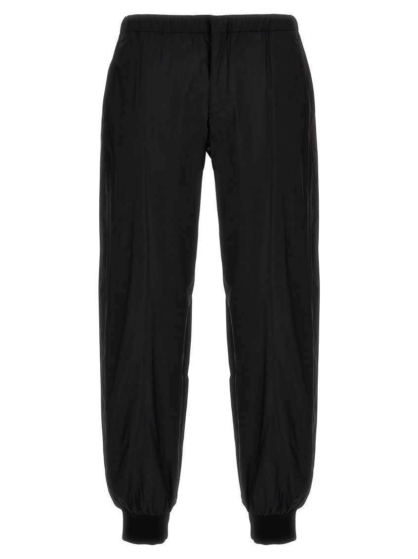 Black Silk blend pants 1