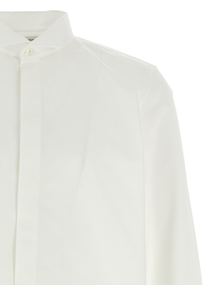 White Flap collar shirt 3