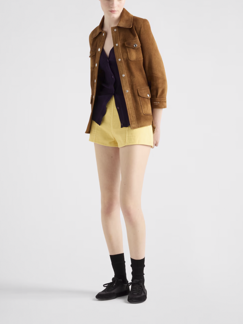 Yellow double cotton shorts 2
