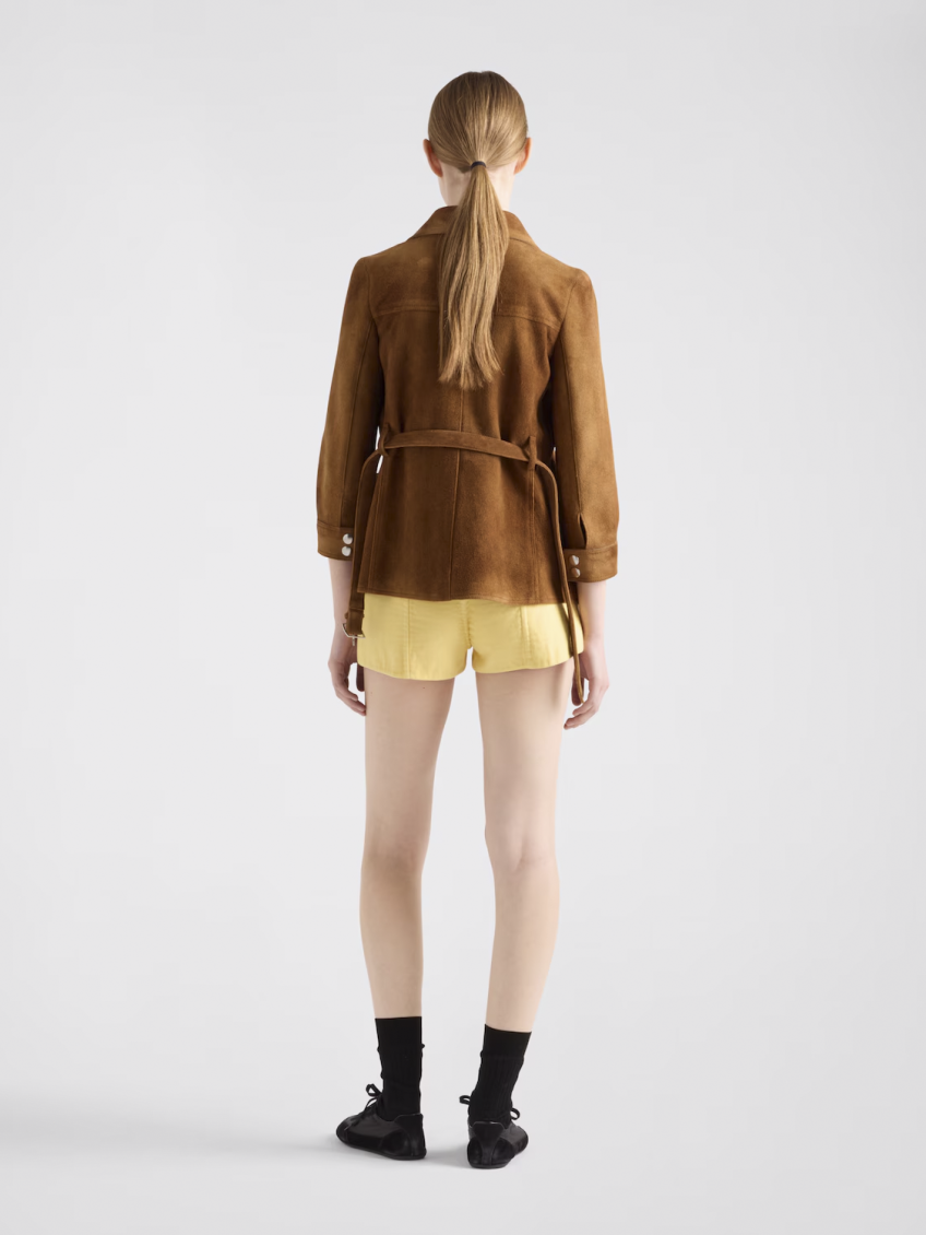 Yellow double cotton shorts 3