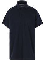Blue Embroidery polo shirt 1