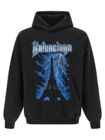 Black 'Paris Thunderstorm' Hoodie 1