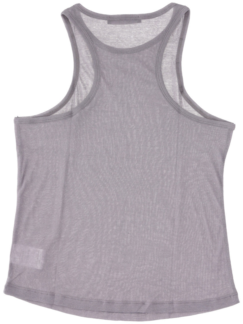 Grey Scoop Neck Tank Top 2