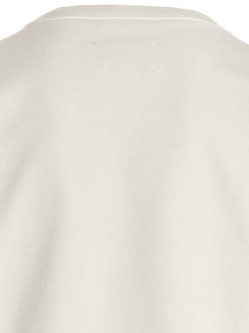 White Logo Embroidery Sweatshirt 4