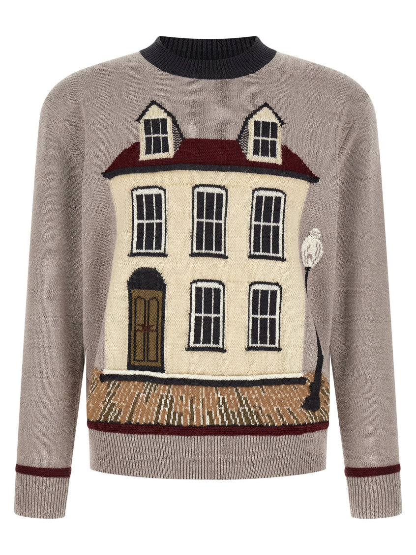 Grey Jacquard Sweater 1