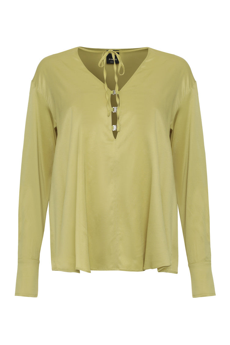 Green V-Neck Top 1