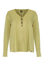 Green V-Neck Top 1