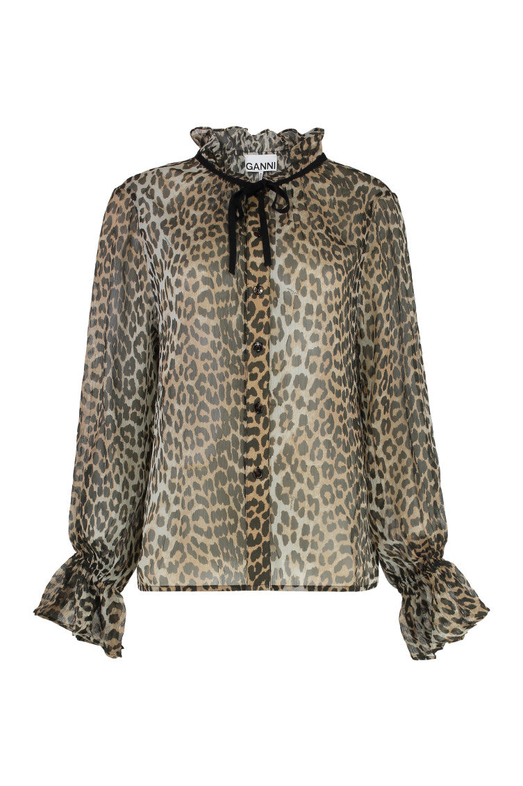 Multicolour Leopard Print Top 1