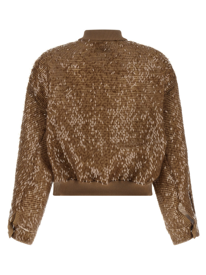 Brown Zip cardigan 2