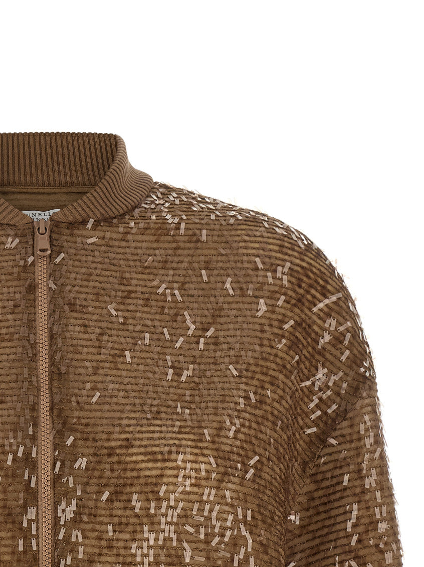 Brown Zip cardigan 3