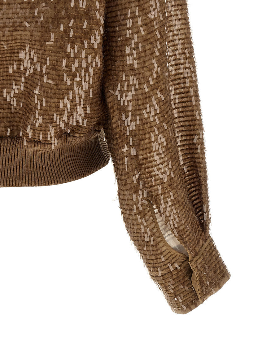 Brown Zip cardigan 4