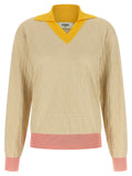 Beige FF Jacquard Sweater 1