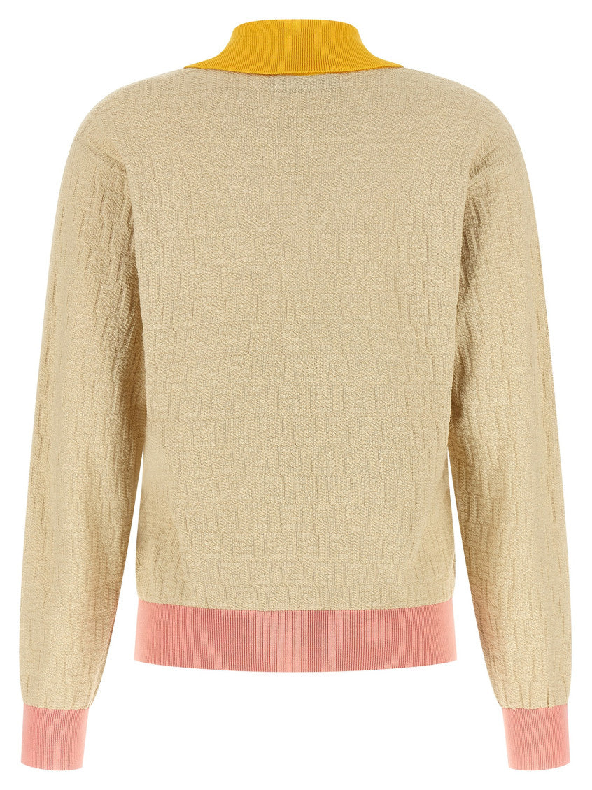 Beige FF Jacquard Sweater 2
