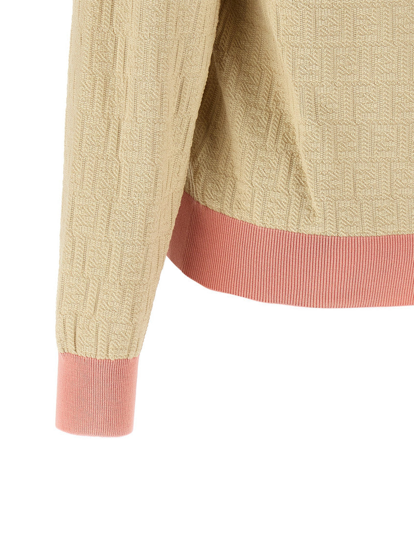 Beige FF Jacquard Sweater 4