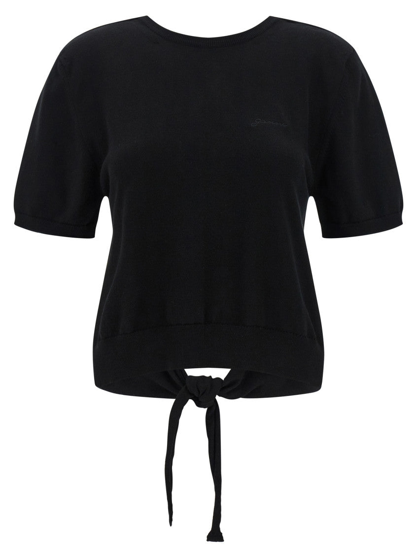 Black Bare Back Sweater 1
