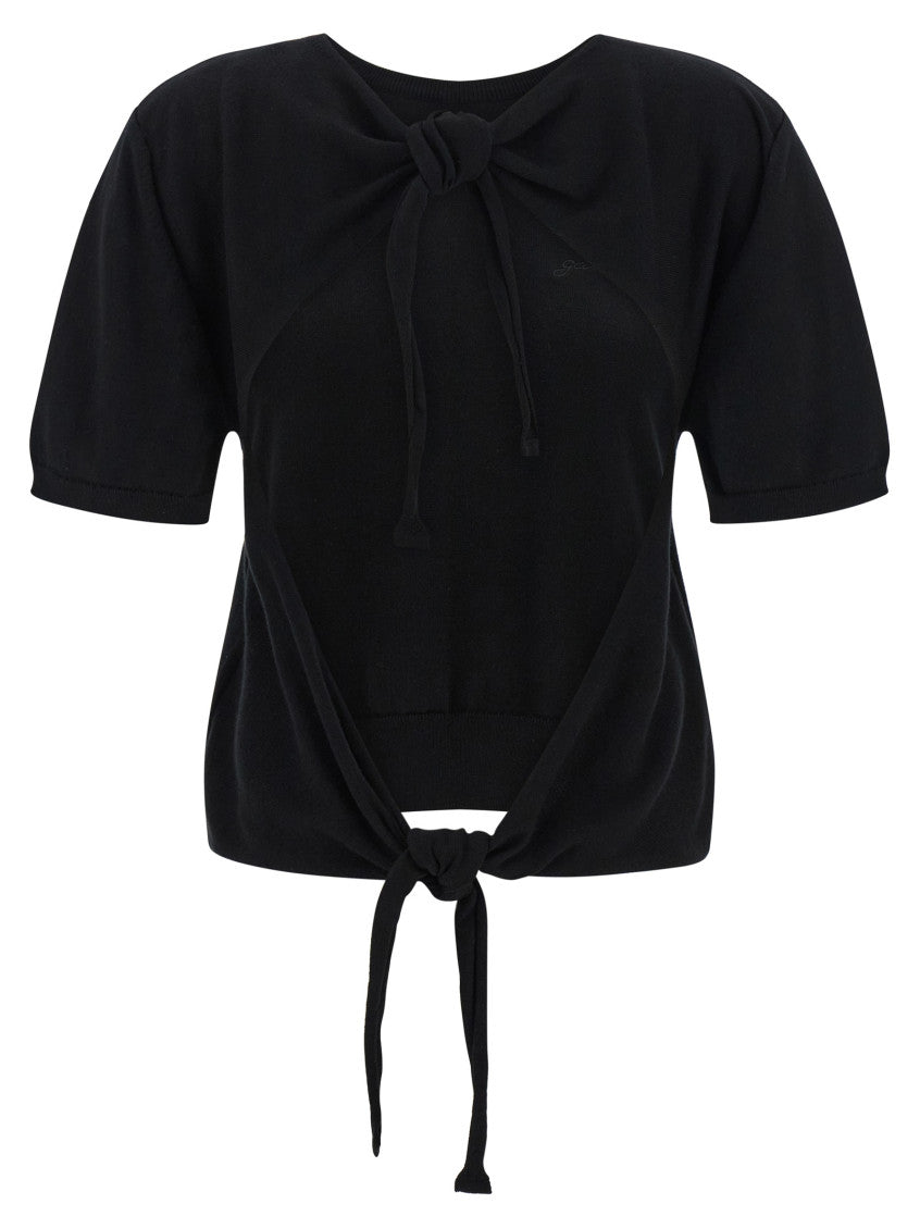 Black Bare Back Sweater 2